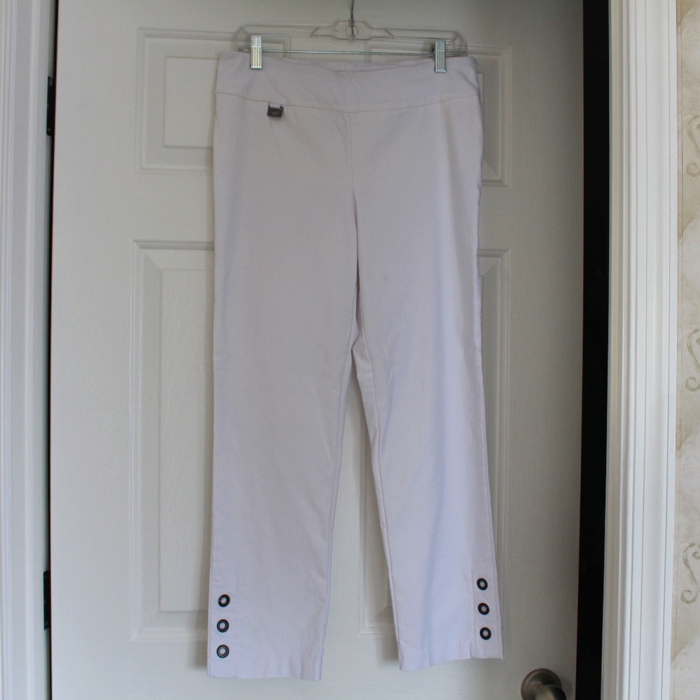 Lizette White Pants Grommets at ankle 12